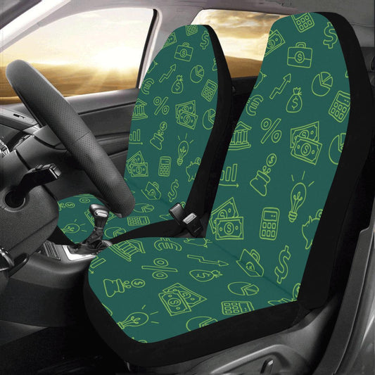 Accounting Financial Pattern Print Design 02 Car Seat Covers (Set of 2)-JORJUNE.COM