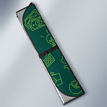 Accounting Financial Pattern Print Design 02 Car Sun Shade-JORJUNE.COM