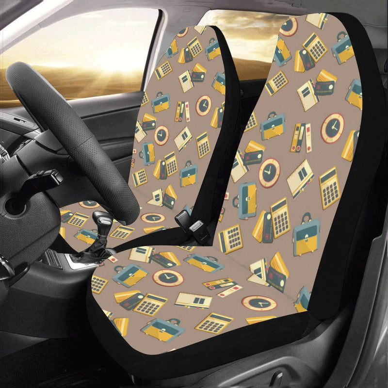 Accounting Financial Pattern Print Design 03 Car Seat Covers (Set of 2)-JORJUNE.COM