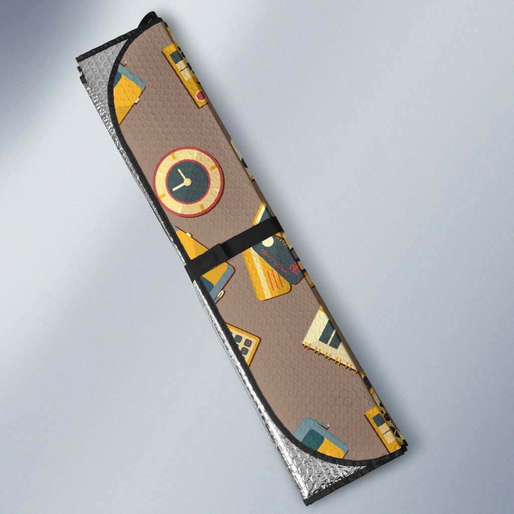 Accounting Financial Pattern Print Design 03 Car Sun Shade-JORJUNE.COM
