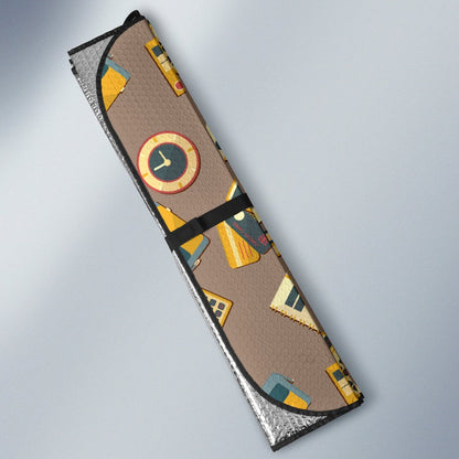 Accounting Financial Pattern Print Design 03 Car Sun Shade-JORJUNE.COM