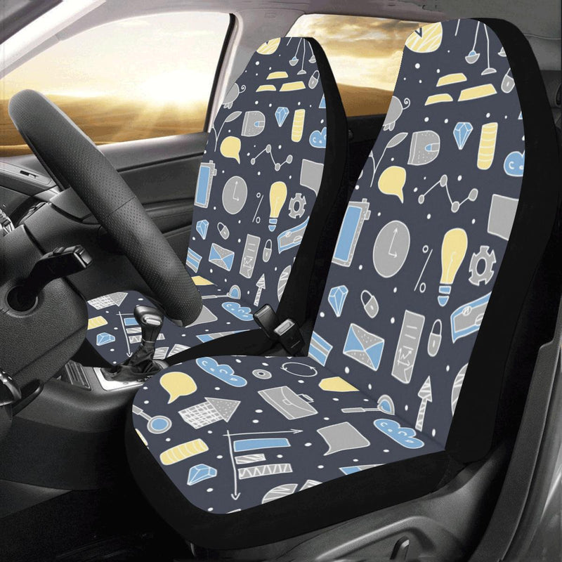 Accounting Financial Pattern Print Design 04 Car Seat Covers (Set of 2)-JORJUNE.COM