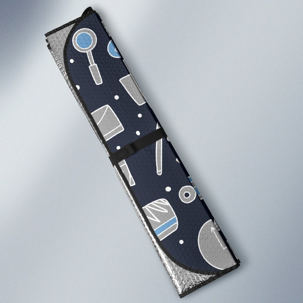 Accounting Financial Pattern Print Design 04 Car Sun Shade-JORJUNE.COM