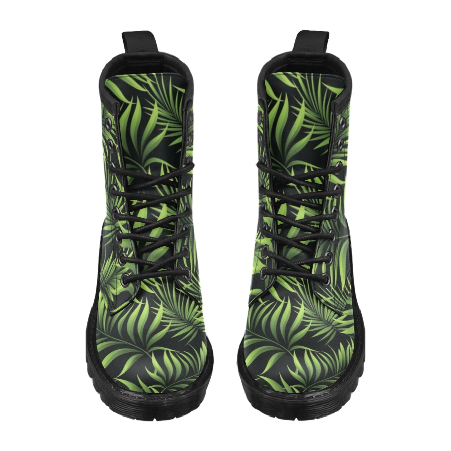 Palm Leaves Pattern Print Design PL07 Women's Boots