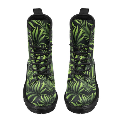 Palm Leaves Pattern Print Design PL07 Women's Boots