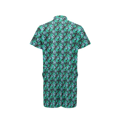 Peace Sign Themed Design Print Men's Romper