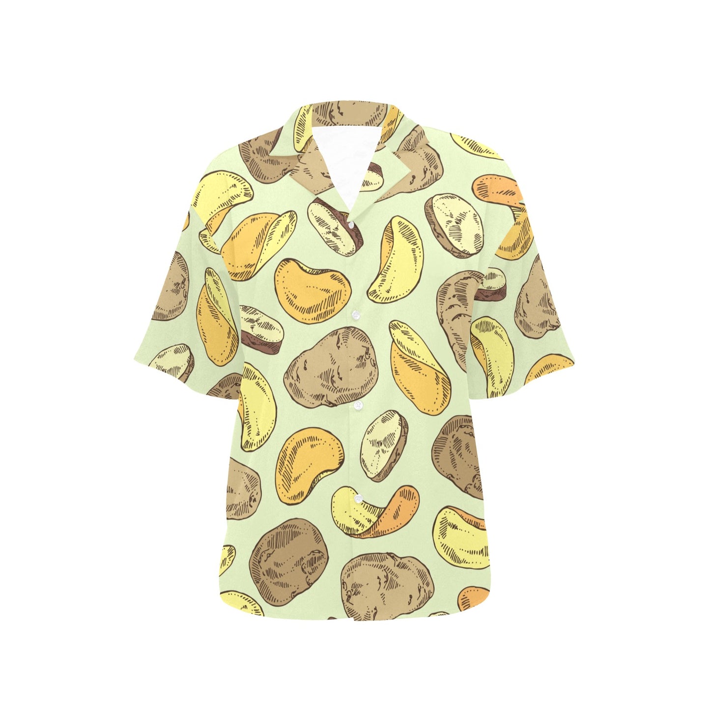 Potato Pattern Print Design A03 Women's Hawaiian Shirt