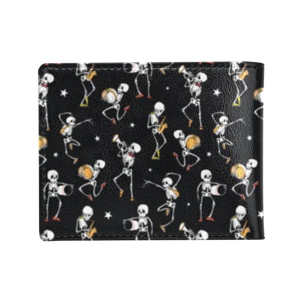 Skeleton Dance Print Men's ID Card Wallet