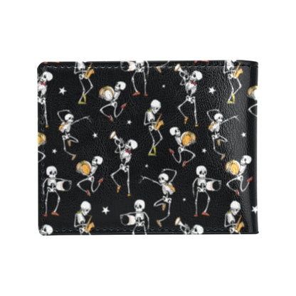 Skeleton Dance Print Men's ID Card Wallet