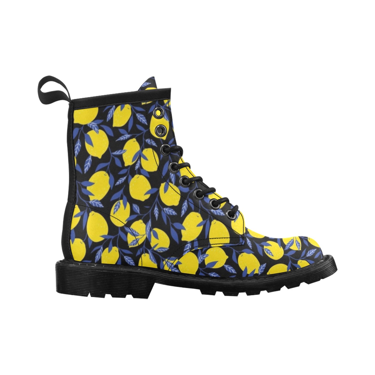 Lemon Pattern Print Design LM01 Women's Boots