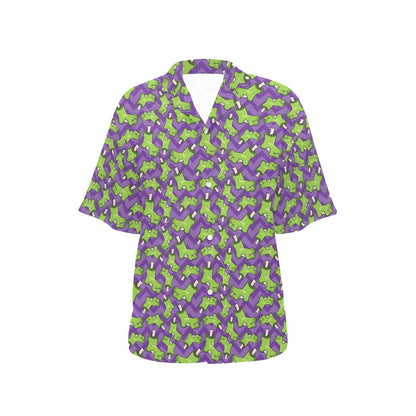 Zombie Foot Design Pattern Print Women's Hawaiian Shirt