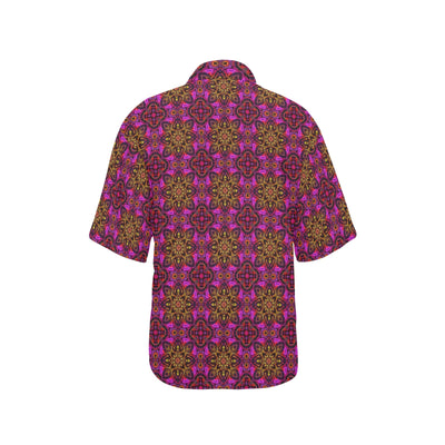 kaleidoscope Abstract Print Design Women's Hawaiian Shirt