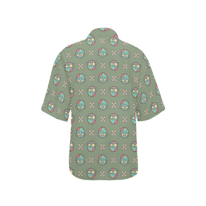 Zombie Print Design LKS301 Women's Hawaiian Shirt