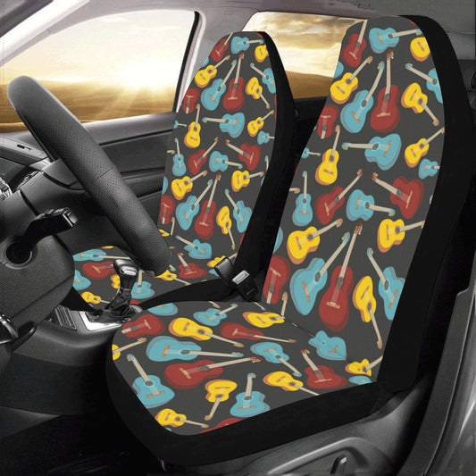 Acoustic Guitar Pattern Print Design 01 Car Seat Covers (Set of 2)-JORJUNE.COM