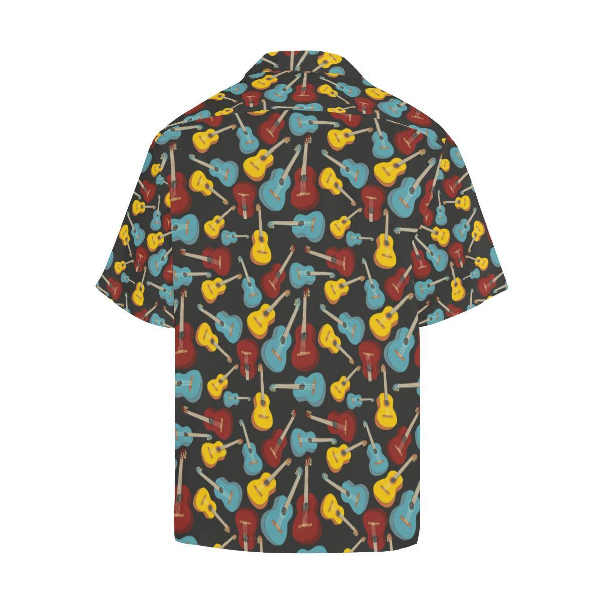 Acoustic Guitar Pattern Print Design 01 Hawaiian Shirt-JORJUNE.COM