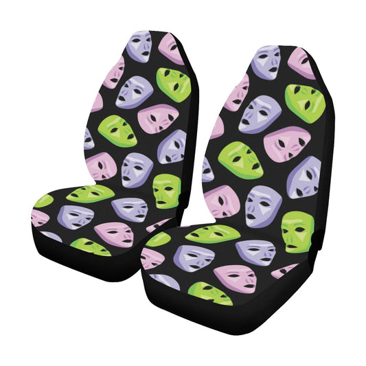 Acting Mask Pattern Print Design 04 Car Seat Covers (Set of 2)-JORJUNE.COM