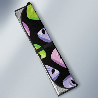 Acting Mask Pattern Print Design 04 Car Sun Shade-JORJUNE.COM