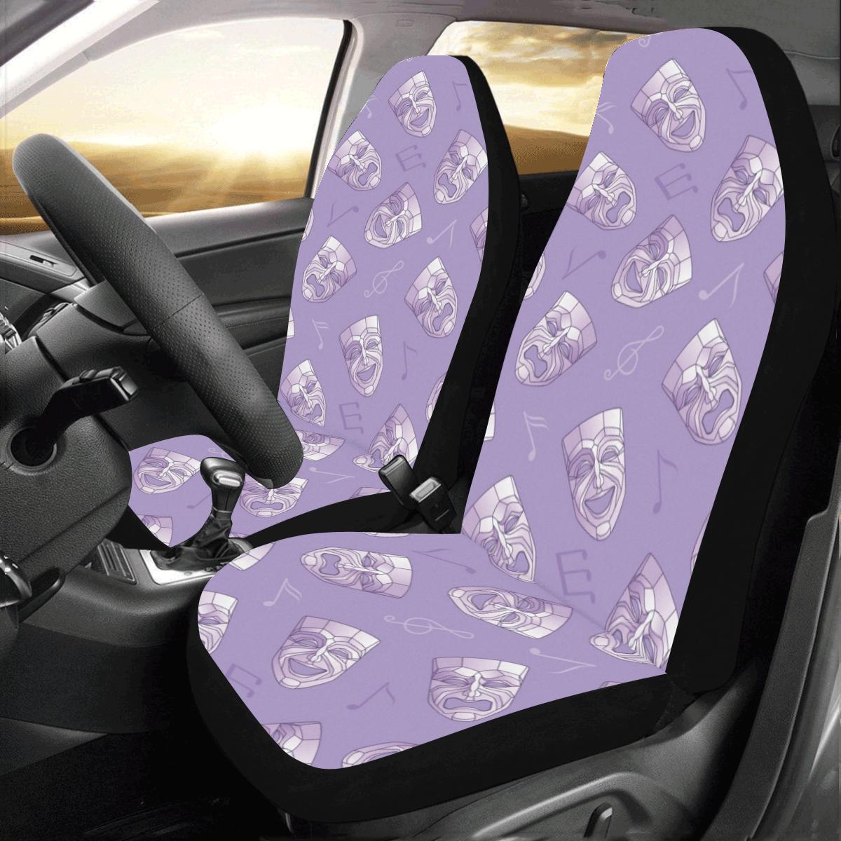 Acting Mask Pattern Print Design 05 Car Seat Covers (Set of 2)-JORJUNE.COM
