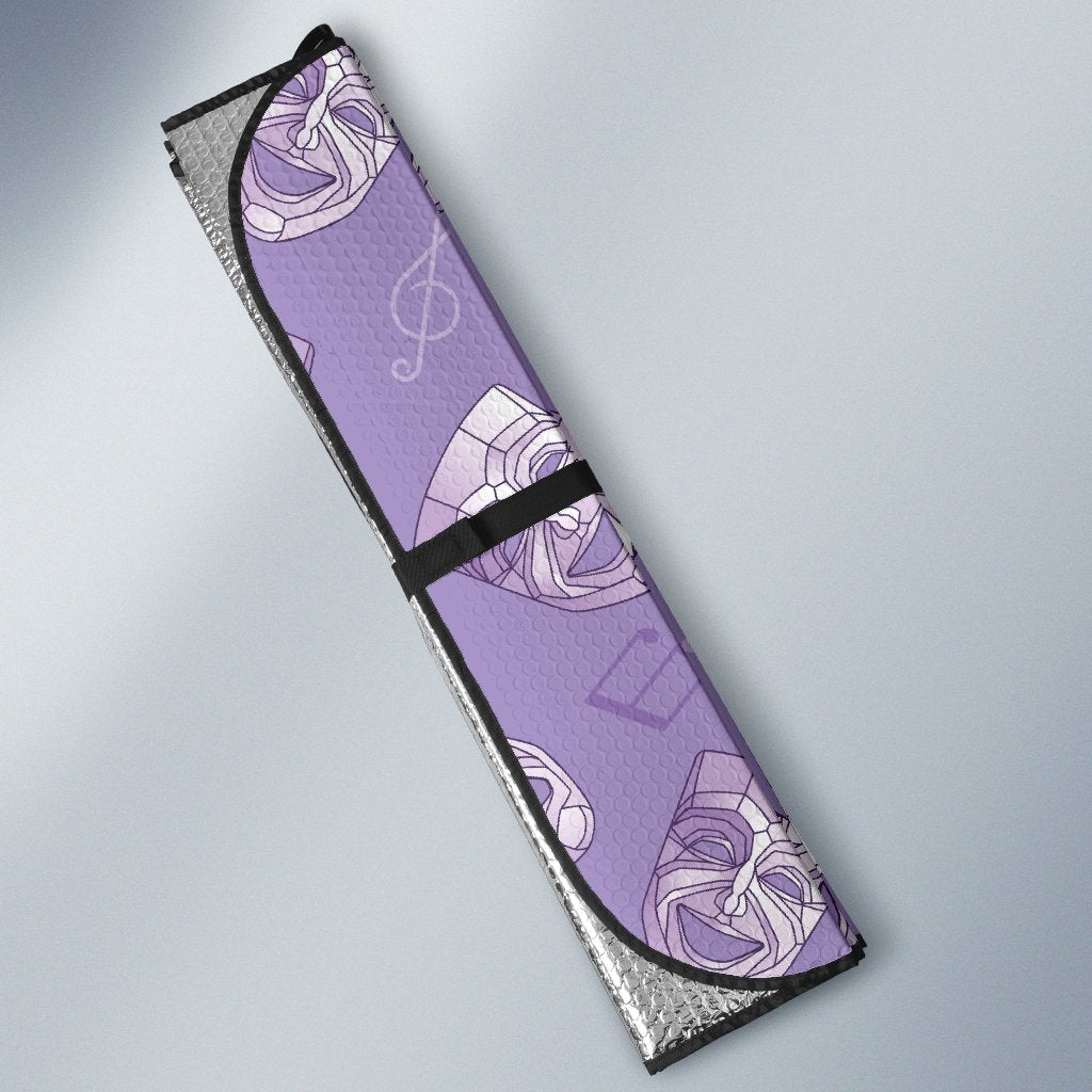 Acting Mask Pattern Print Design 05 Car Sun Shade-JORJUNE.COM