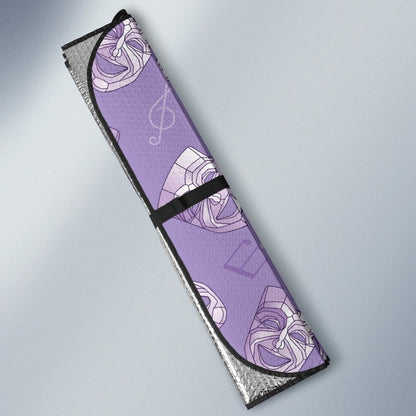 Acting Mask Pattern Print Design 05 Car Sun Shade-JORJUNE.COM