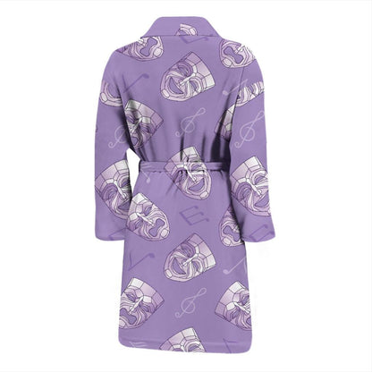 Acting Mask Pattern Print Design 05 Men Bathrobe-JORJUNE.COM