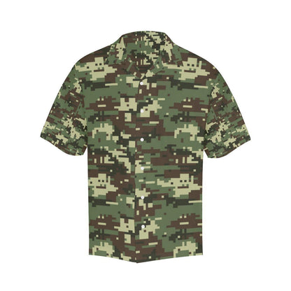 ACU Digital Army Camouflage Hawaiian Shirt-JORJUNE.COM