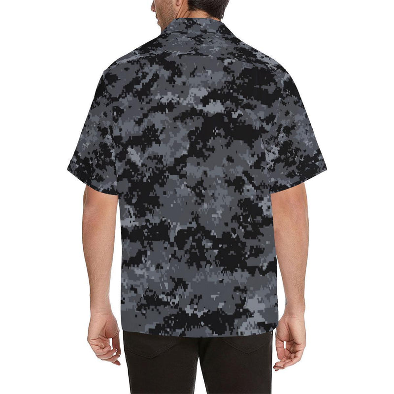 ACU Digital Black Camouflage Hawaiian Shirt-JORJUNE.COM