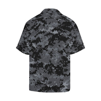 ACU Digital Black Camouflage Hawaiian Shirt-JORJUNE.COM