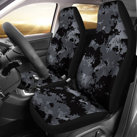 ACU Digital Black Camouflage Universal Fit Car Seat Covers