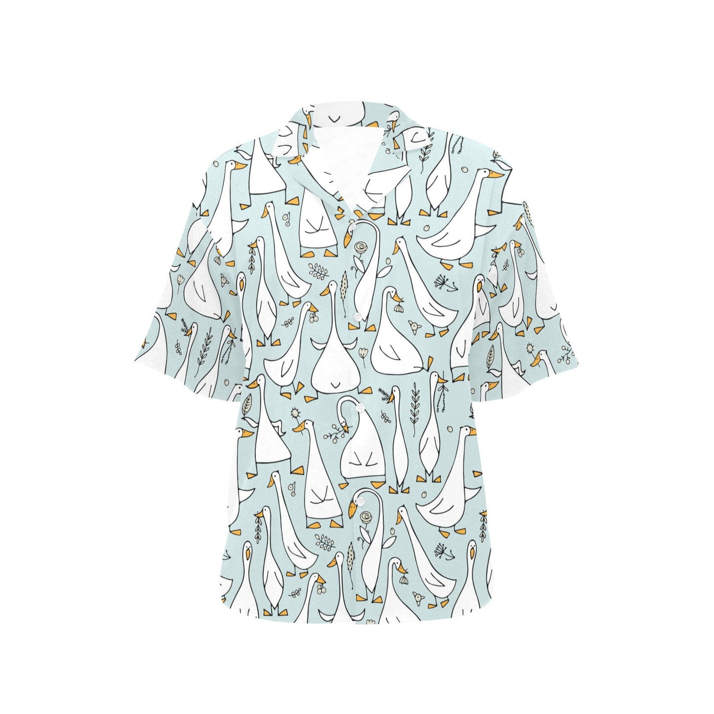 Goose Pattern Print Design 03 Women's Hawaiian Shirt