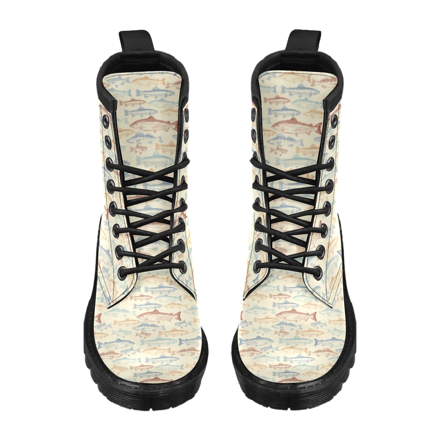 Salmon Fish Print Design LKS302 Women's Boots