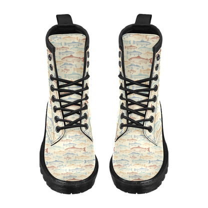 Salmon Fish Print Design LKS302 Women's Boots