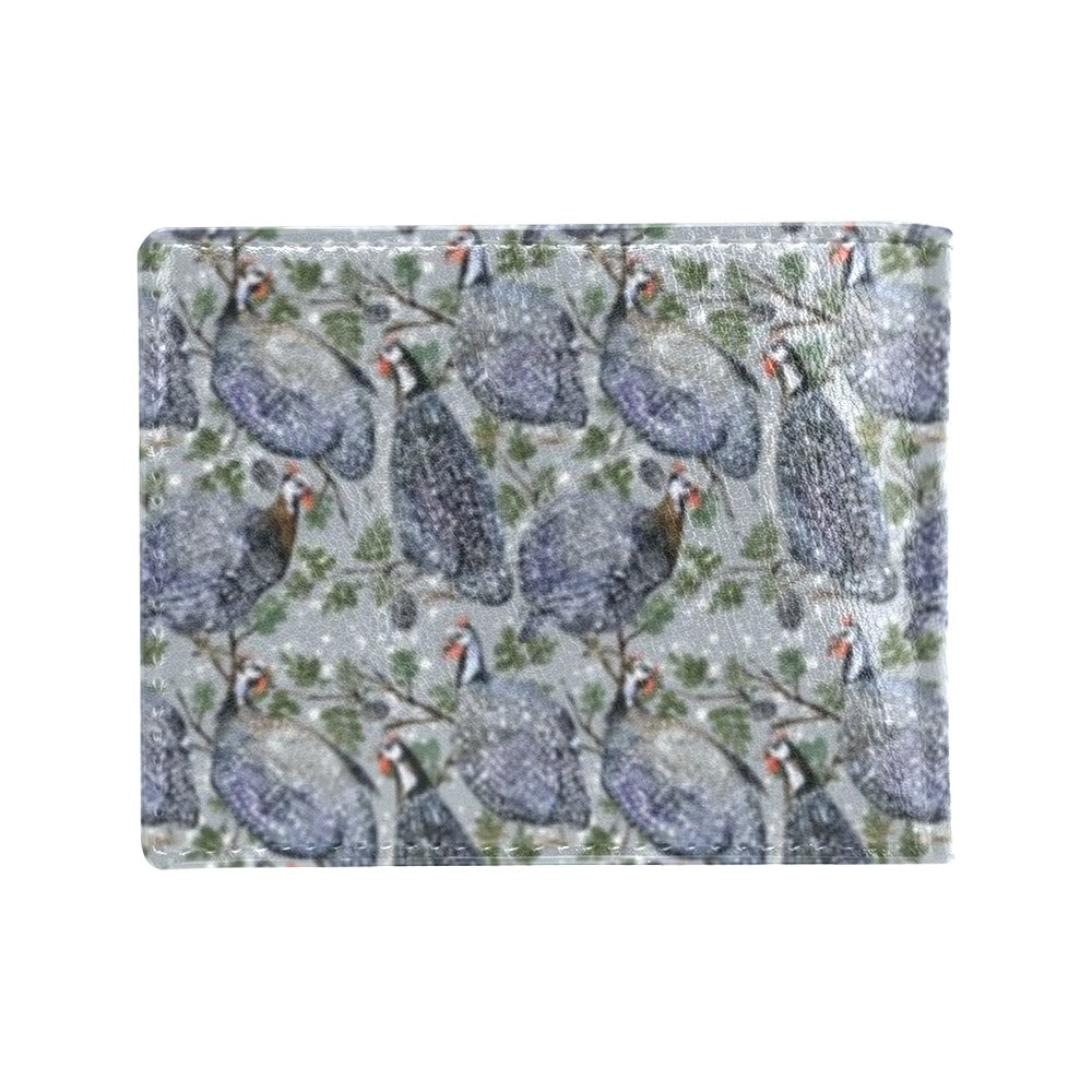Guinea Fowl Print Design LKS402 Men's ID Card Wallet