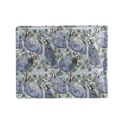 Guinea Fowl Print Design LKS402 Men's ID Card Wallet