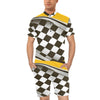 Checkered Flag Racing Style Men's Romper