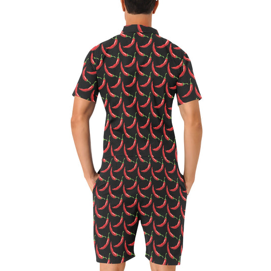 Chilli Pepper Pattern Print Design 01 Men's Romper