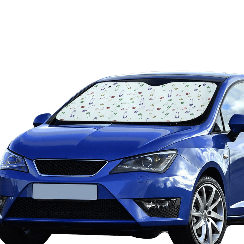 Safety Pin Print Design LKS303 Car front Windshield Sun Shade