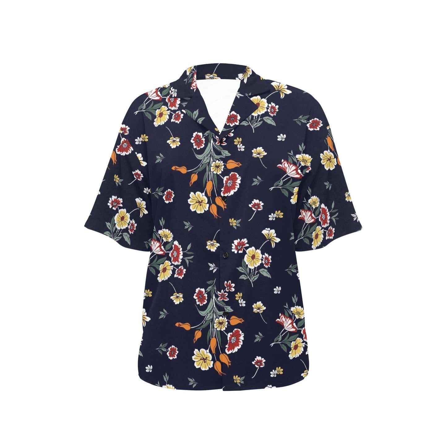 Summer Floral Pattern Print Design SF01 Women's Hawaiian Shirt