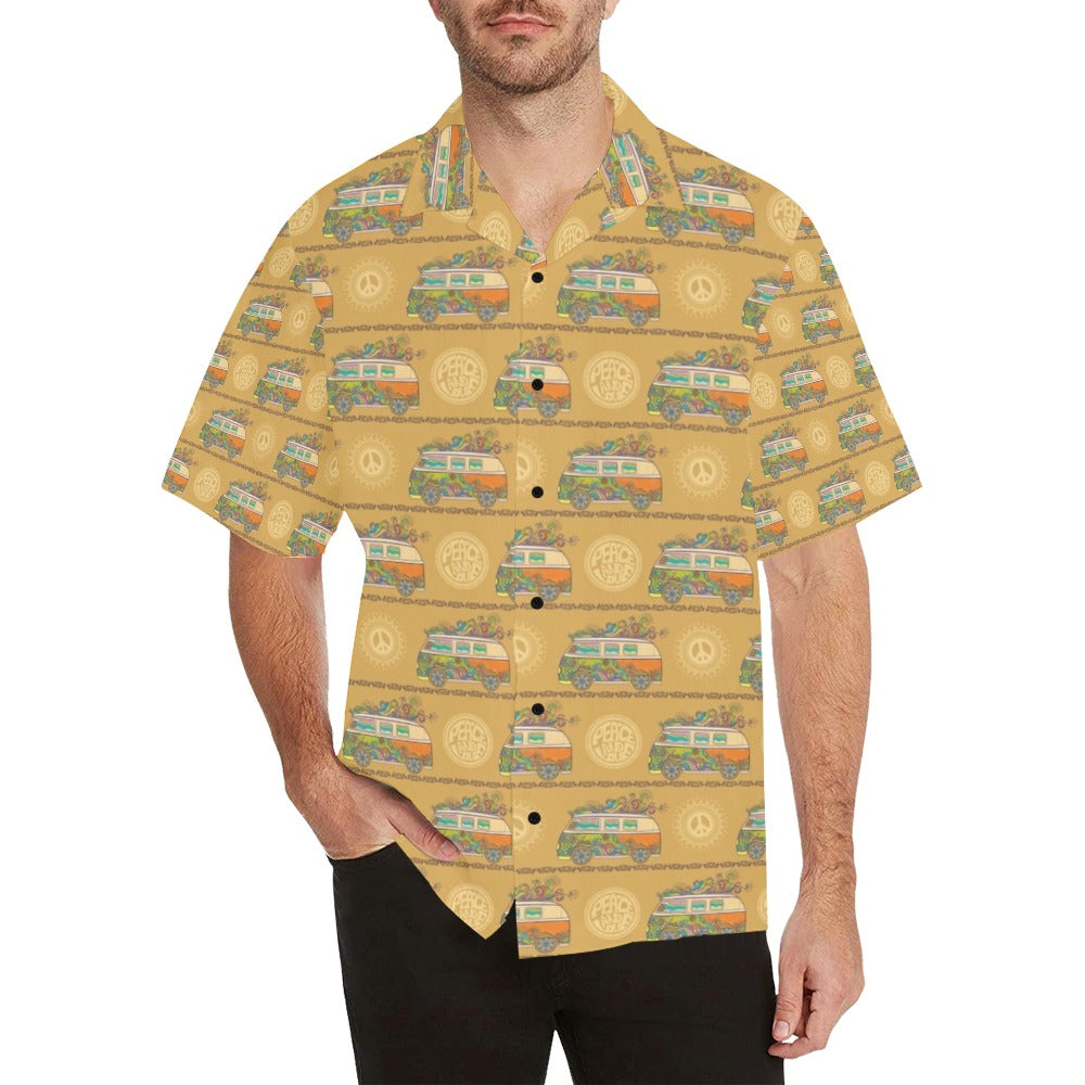 Hippie Van Print Design LKS304 Men's Hawaiian Shirt