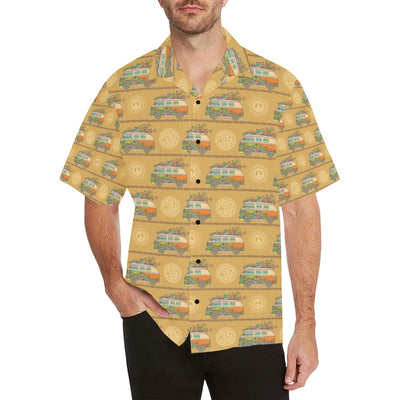 Hippie Van Print Design LKS304 Men's Hawaiian Shirt