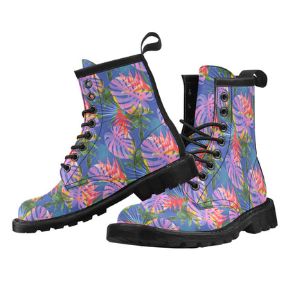Tropical Flower Pattern Print Design TF025 Women's Boots
