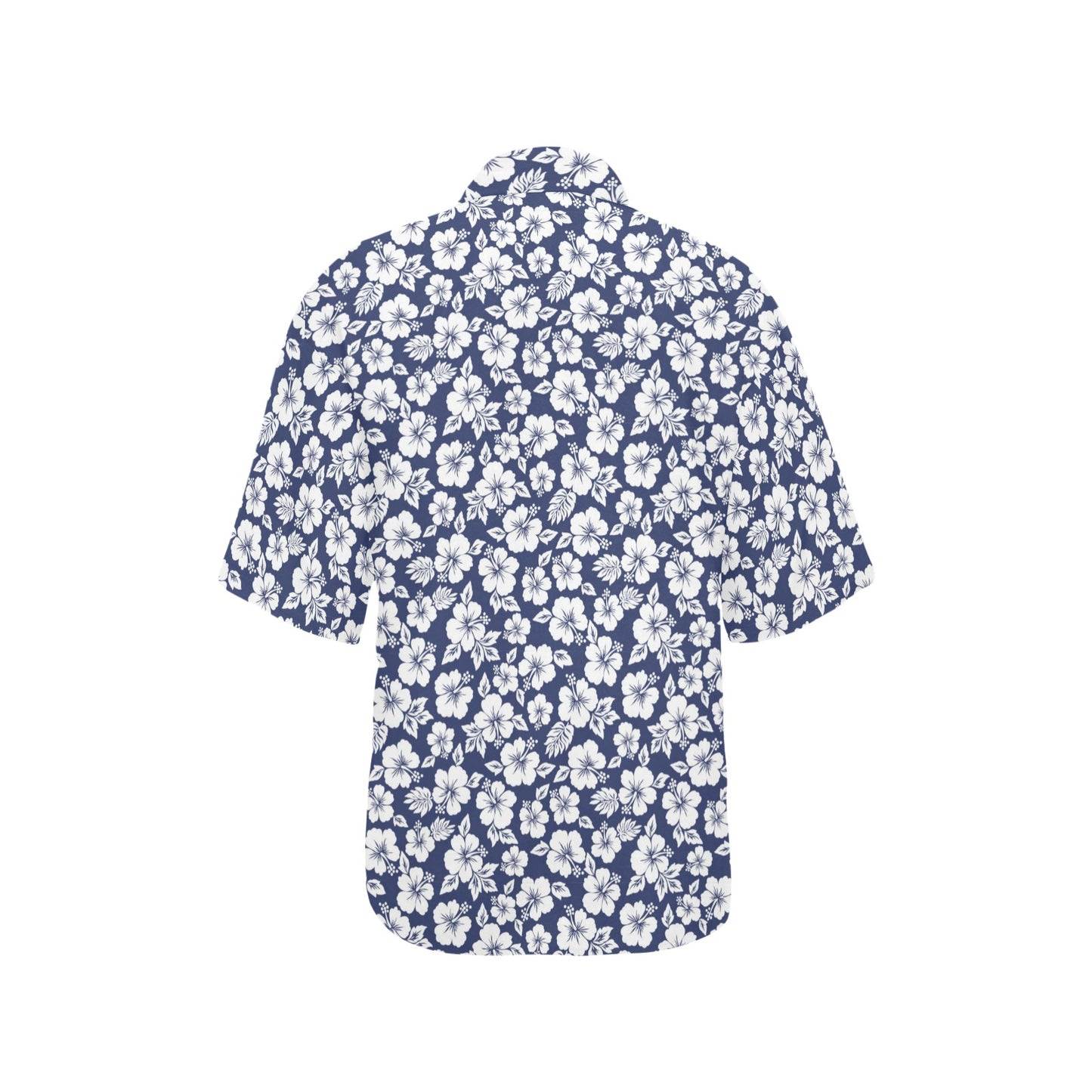 Hibiscus Blue Hawaiian Flower Style Women's Hawaiian Shirt