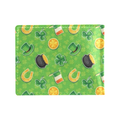 Shamrock Saint Patrick's Day Print Design LKS302 Men's ID Card Wallet