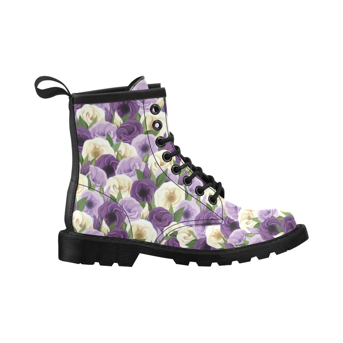 Lisianthus Pattern Print Design LT01 Women's Boots
