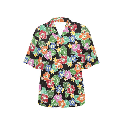 Hawaiian Themed Pattern Print Design H010 Women's Hawaiian Shirt