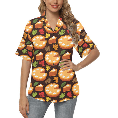 Pie Pattern Print Design A03 Women's Hawaiian Shirt