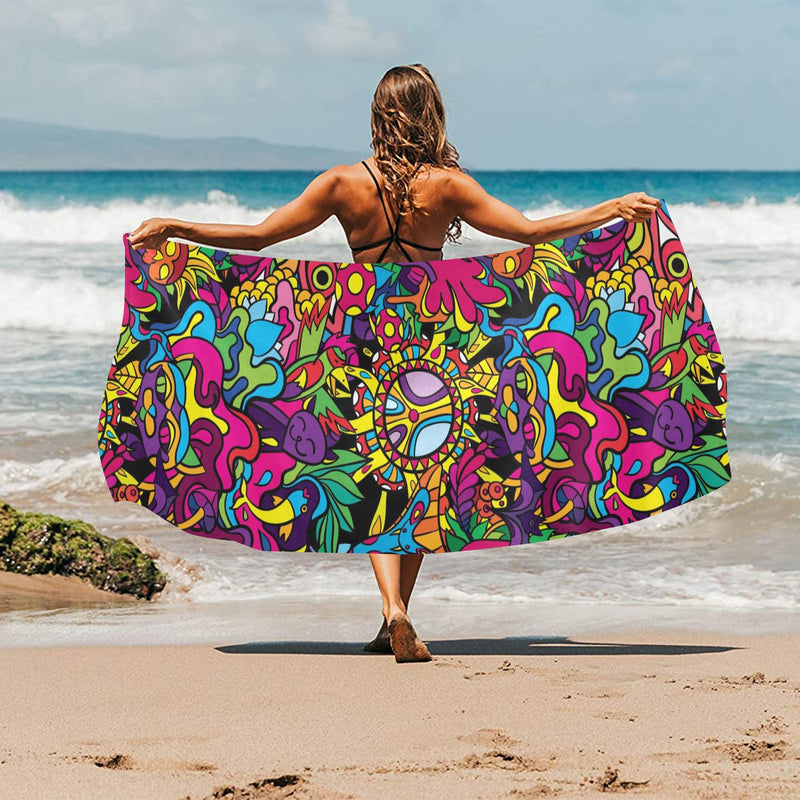 Trippy Print Design LKS304 Beach Towel 32" x 71"