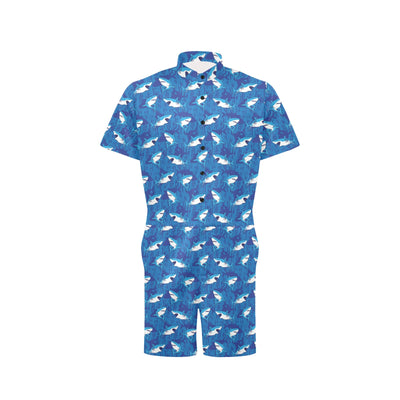 Shark Print Design LKS308 Men's Romper