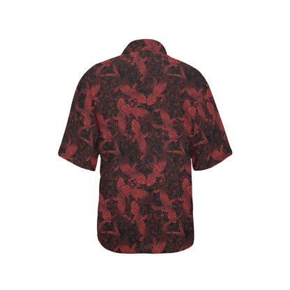 Gecko Pattern Print Design 04 Women's Hawaiian Shirt
