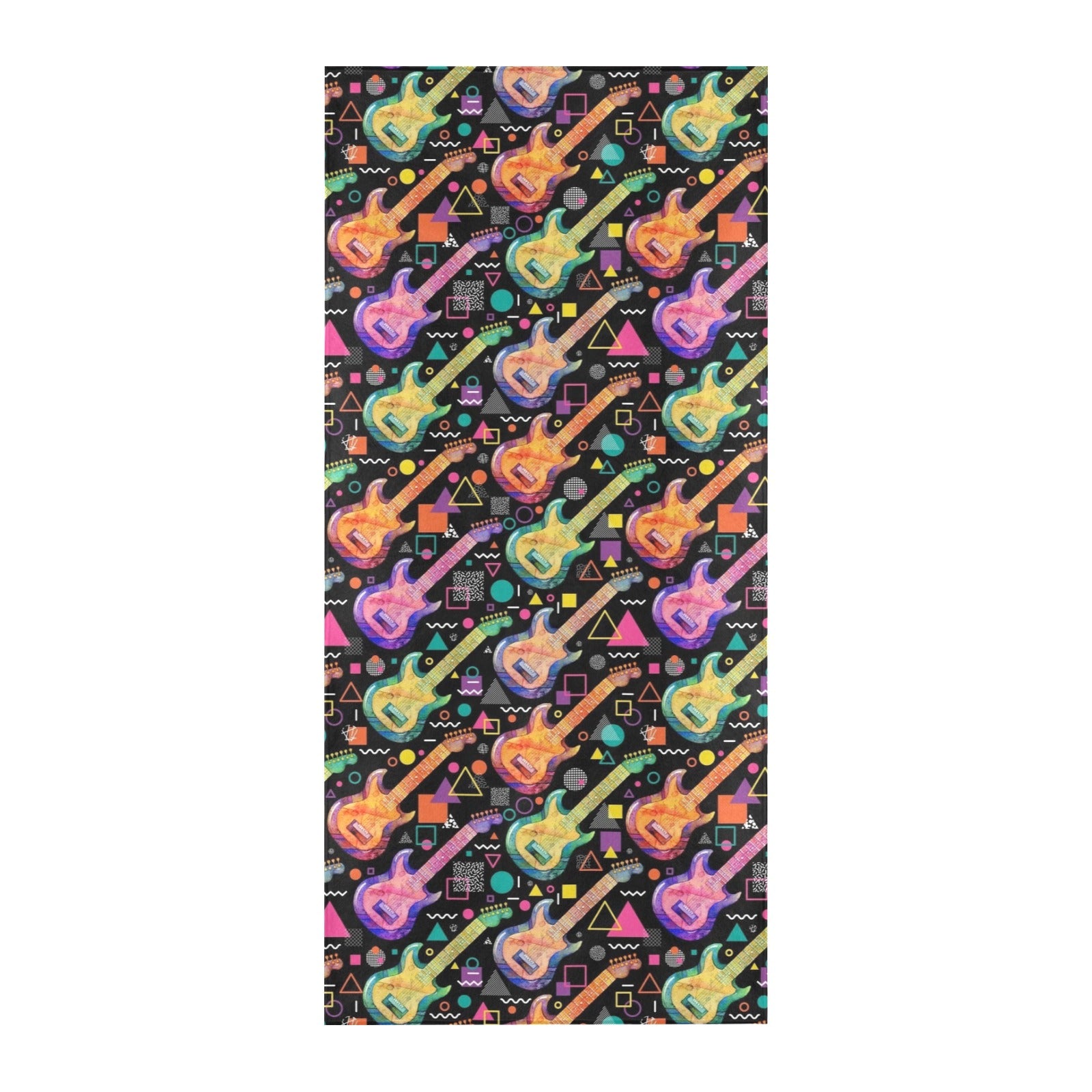 Electric Guitar Print Design LKS403 Beach Towel 32" x 71"